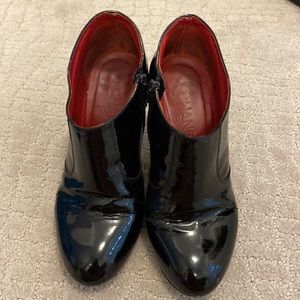 Chanel patent leather booties